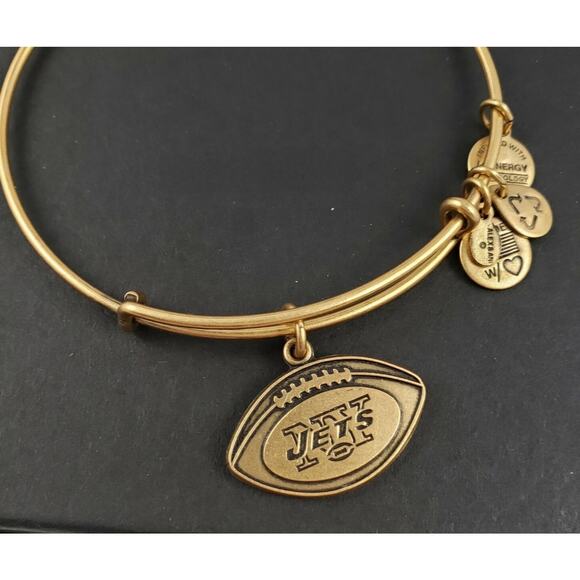 Alex and Ani Jewelry - Alex and Ani New York Jets Football NFL Rafaelian Gold Bracelet